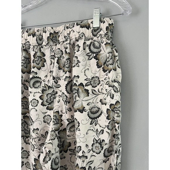 Tahari Floral Print High Waisted 100% Linen Pants Size Medium - Picture 3 of 5